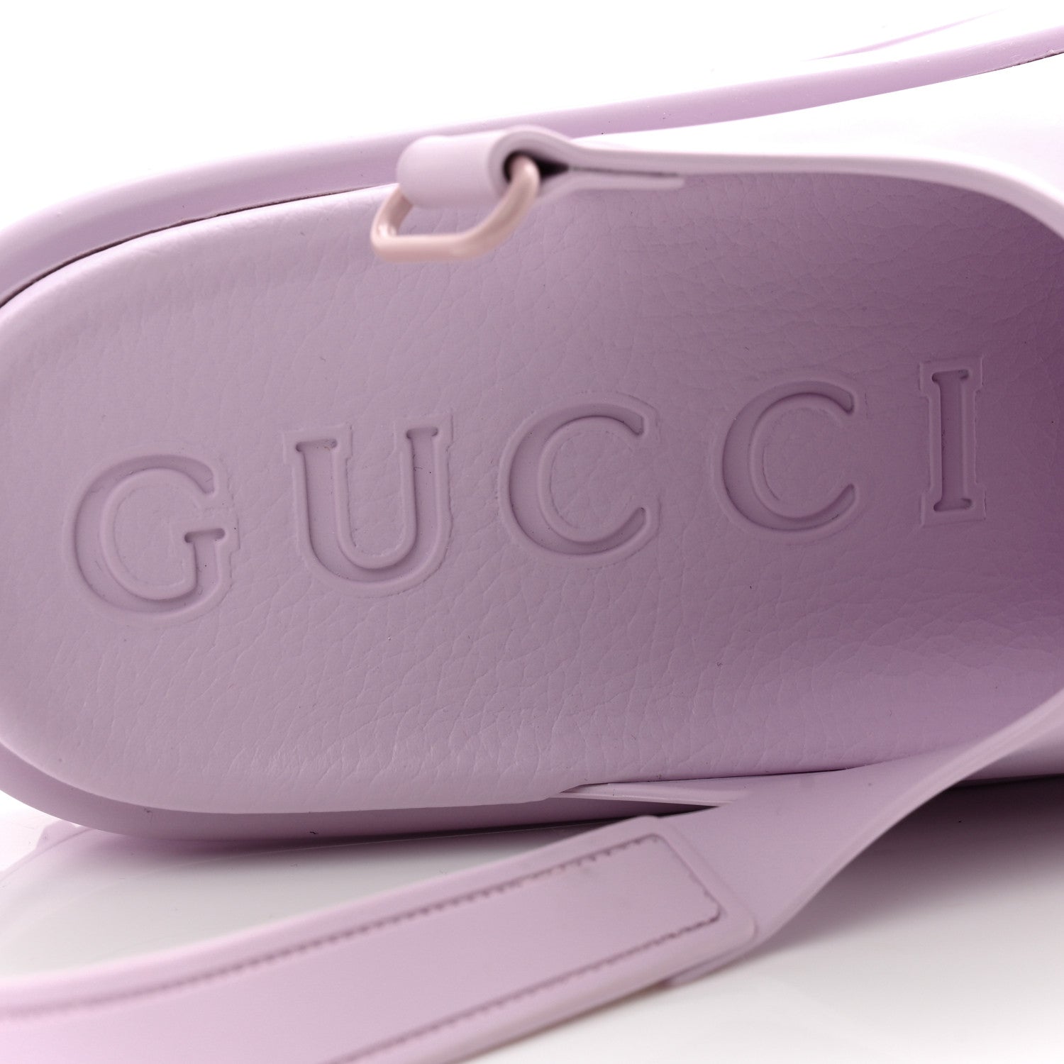 Gucci Soft Rubber Horsebit Touch Womens Strapped Sandals 39 Talc Pink 6 of 10