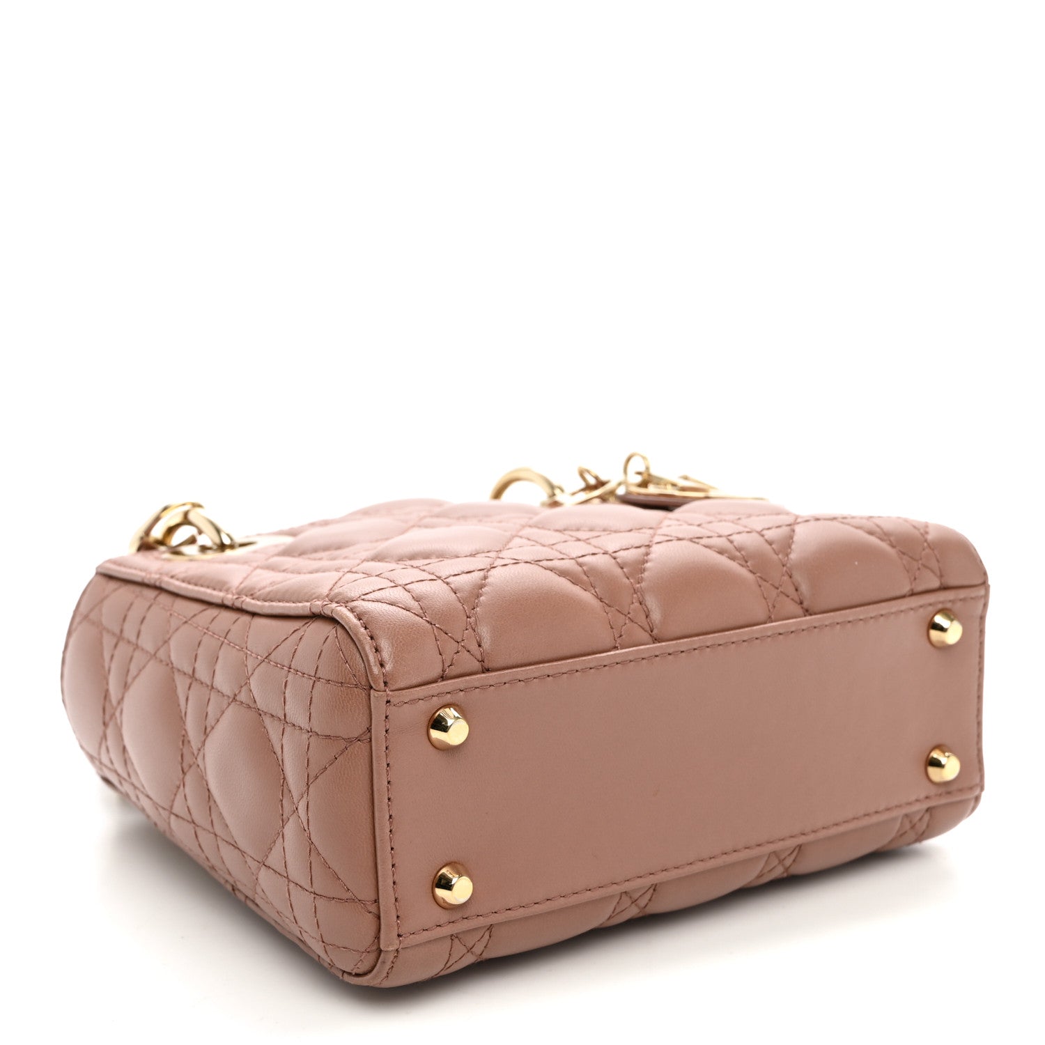 Christian Dior Lambskin Cannage Mini Lady Dior Fard 4 of 9