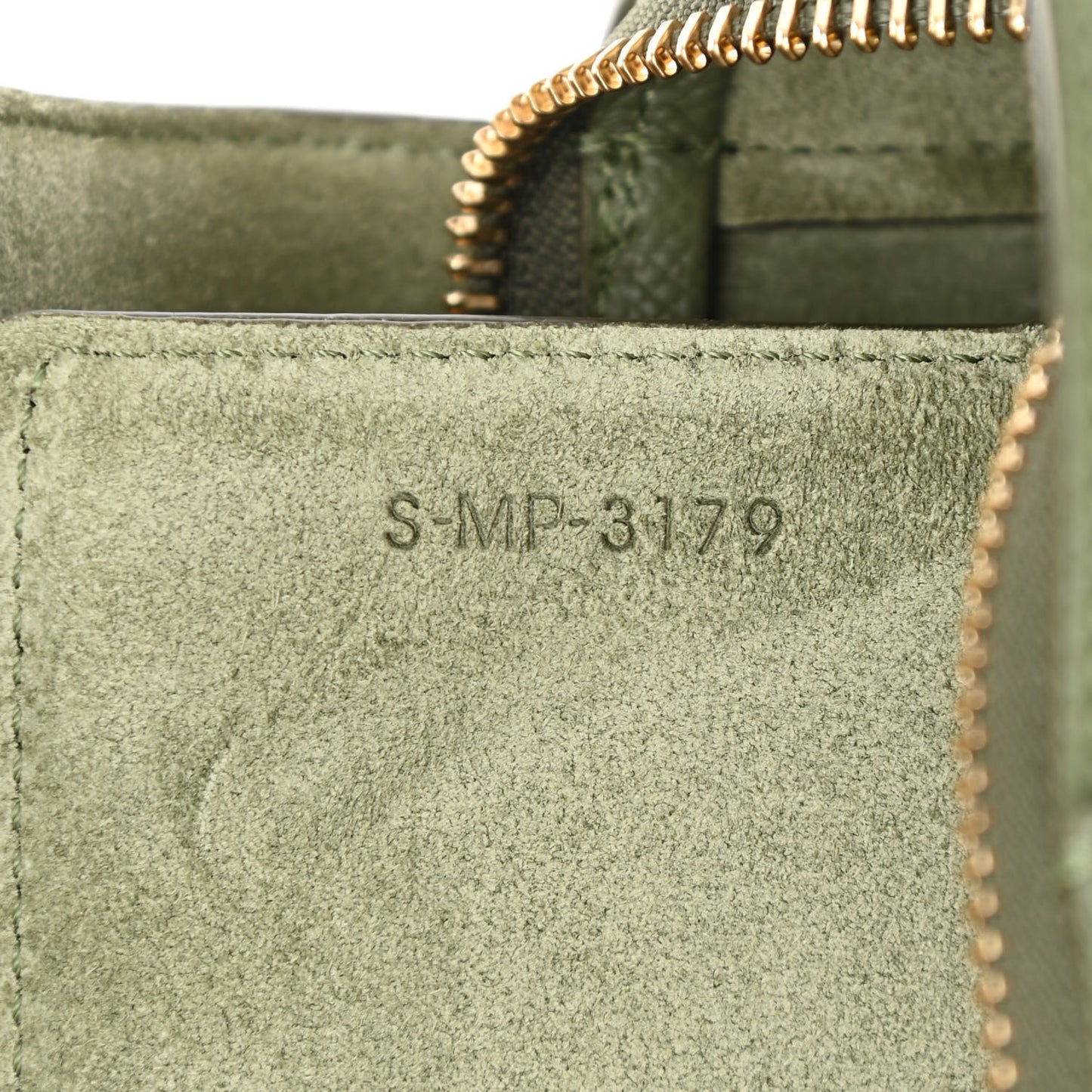 Grained Calfskin Micro Belt Bag Army Green