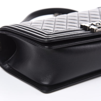 Chanel Lambskin Quilted Medium Boy Flap Black 8 of 12