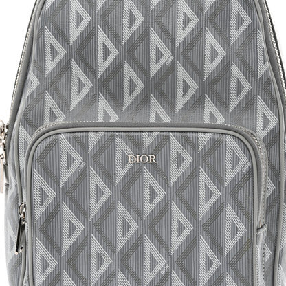 Christian Dior Coated Canvas CD Diamond Mini Rider Backpack Gray 8 of 10