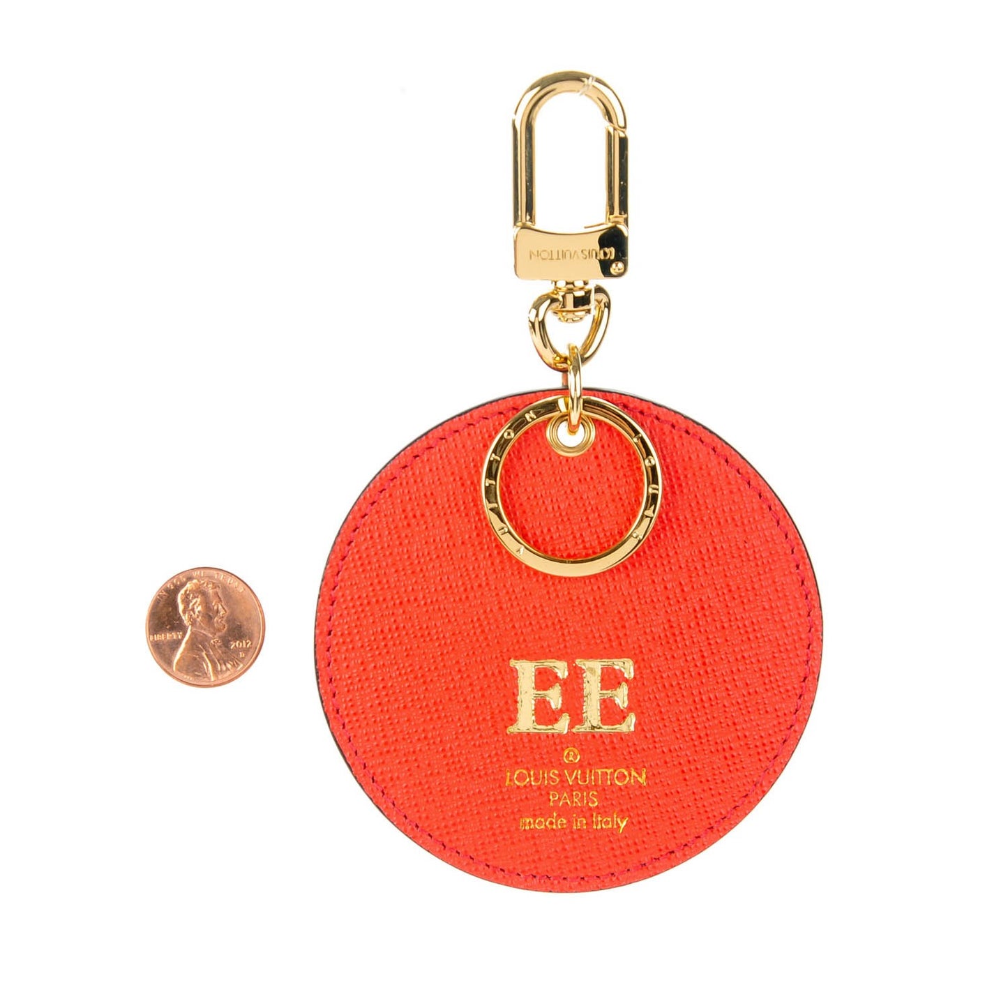 Monogram Jungle Dots Bag Charm Key Holder Coquelicot Denim