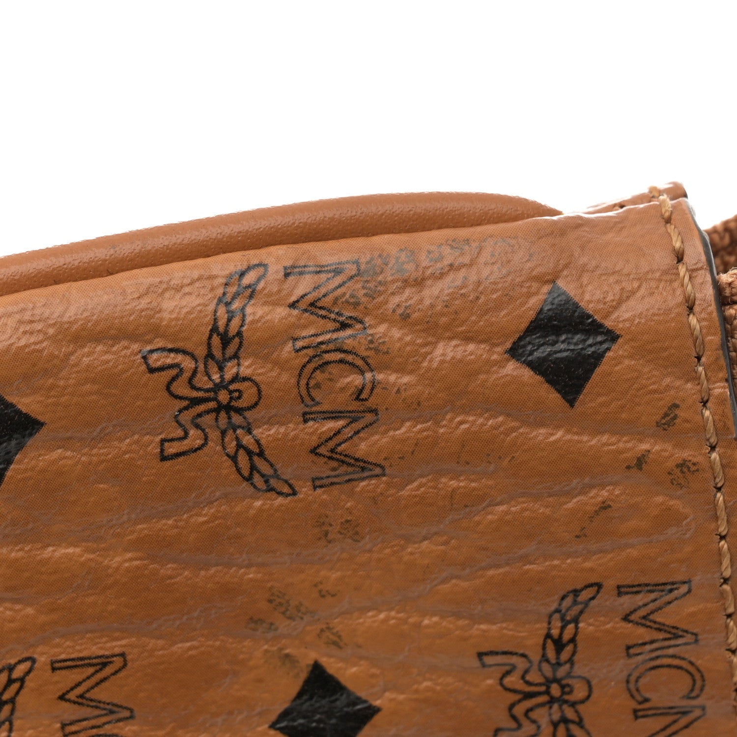 MCM Visetos Medium Crossbody Pouch Cognac 11 of 11