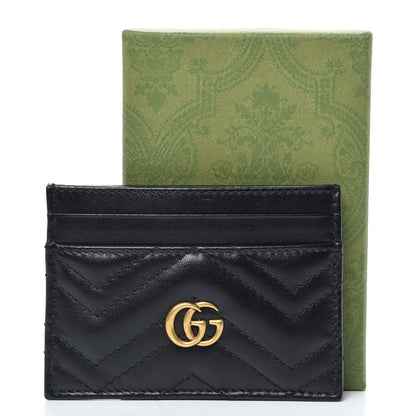 Gucci Calfskin Matelasse GG Marmont Card Holder Black 6 of 6