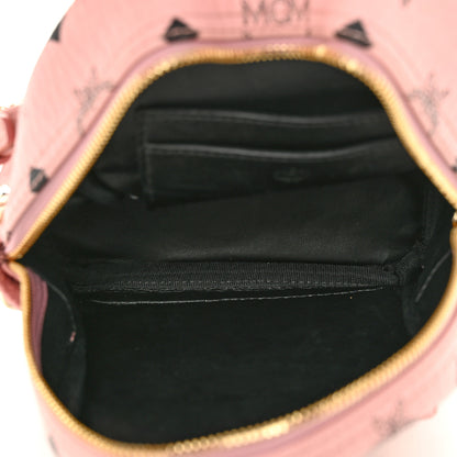 MCM Visetos Side Stud X-Mini Stark Backpack Soft Pink 5 of 9