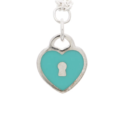Tiffany Sterling Silver Enamel Love Notes Charm Bracelet Blue 5 of 5