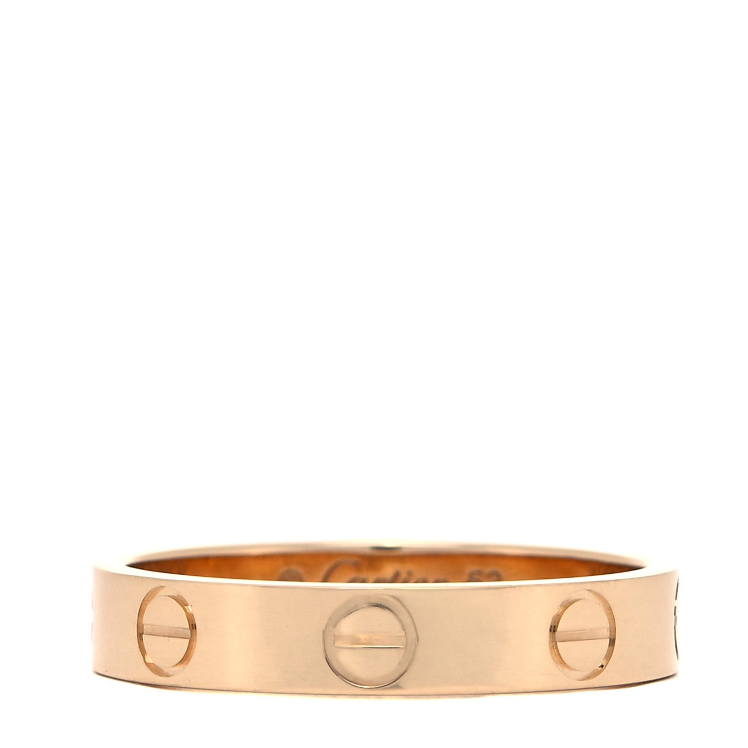 Cartier 18K Yellow Gold 3.5mm LOVE Wedding Band Ring 53 6.5 3 of 4