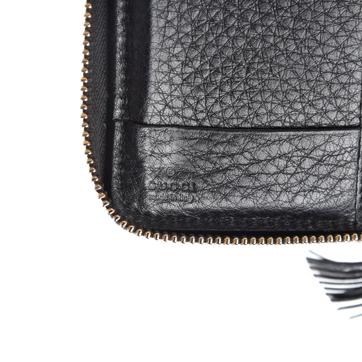 Pebbled Calfskin Medium Soho Zip Around Wallet Black