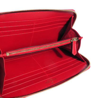 Valentino Garavani Grained Calfskin Rockstud Zip Around Wallet Scarlet 9 of 20