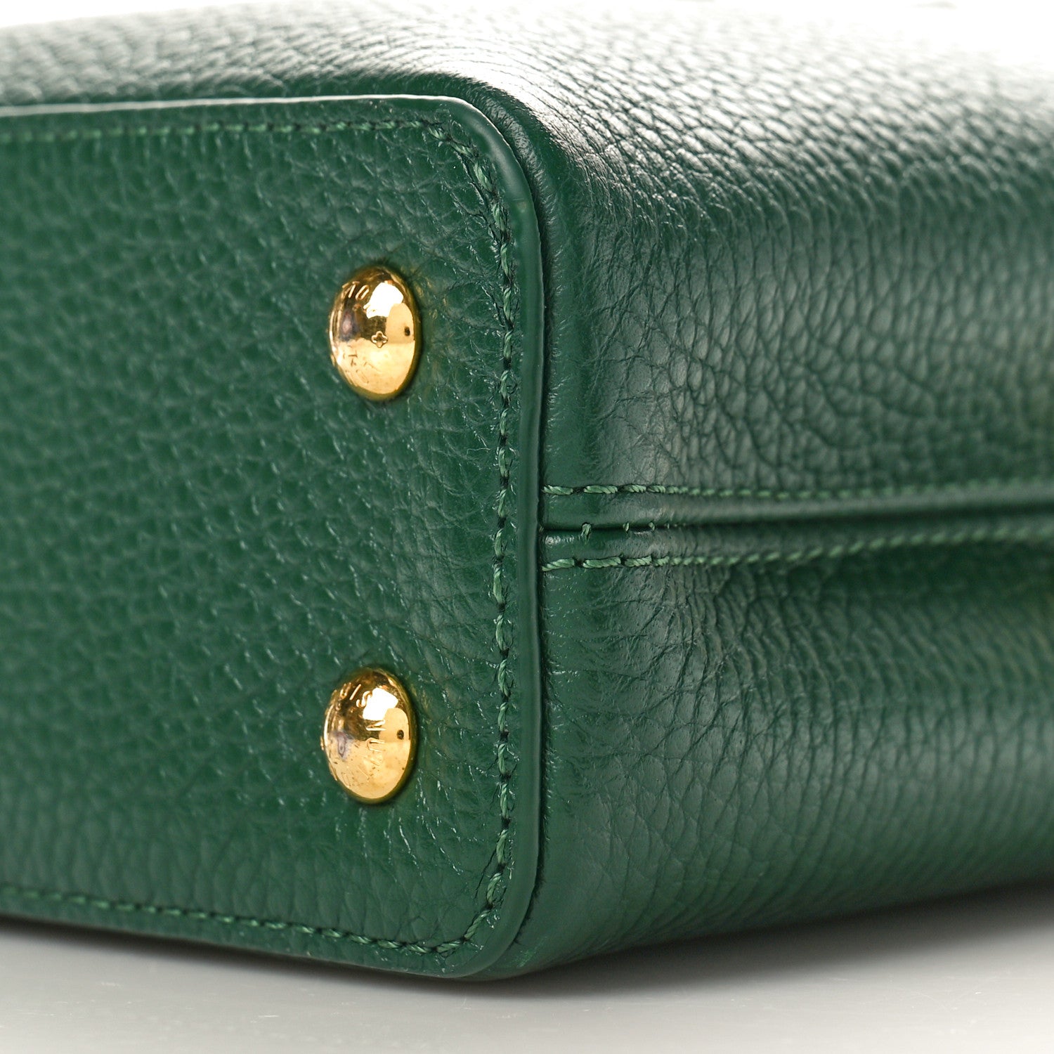 Louis Vuitton Taurillon Snakeskin Mini Capucines Emeraude Green 9 of 9