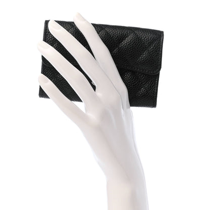 Chanel Caviar Quilted Flap Card Holder Black 2 of 9