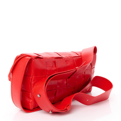 Bottega Veneta Paper Calfskin Intrecciato Stretch Cassette Bright Red 4 of 12
