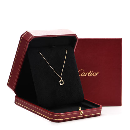 Cartier 18K Pink Yellow White Gold Diamond Trinity Pendant Necklace 5 of 5