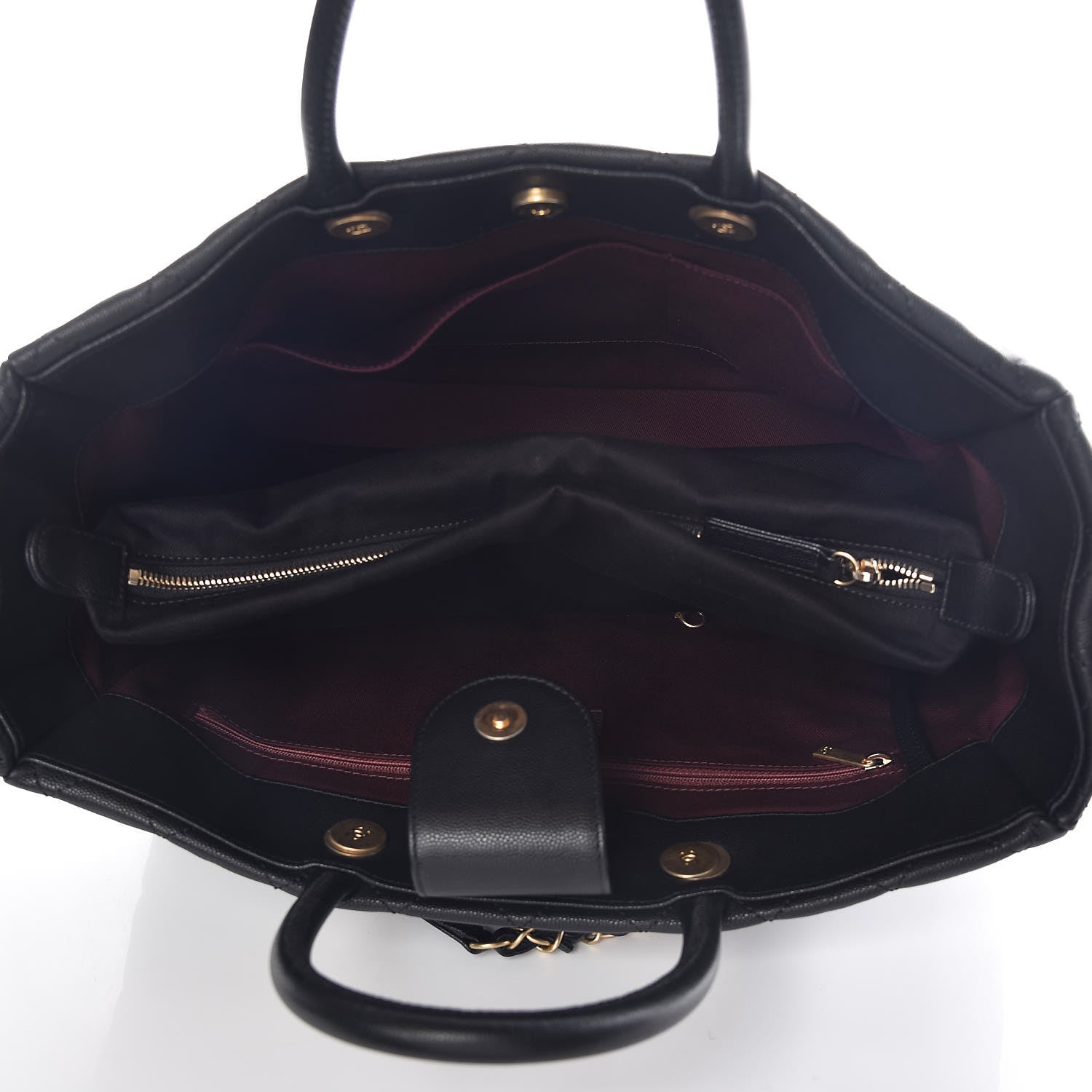 Chanel Caviar Quilted Large Coco Handle Shopping Tote Black 5 of 10