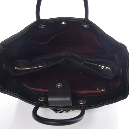 Chanel Caviar Quilted Large Coco Handle Shopping Tote Black 5 of 10