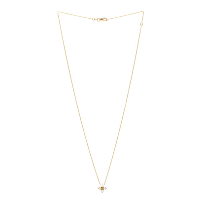 Roberto Coin ROBERTO COIN 18K Yellow Gold Diamond Love in Verona Flower Pendant Necklace 3 of 5