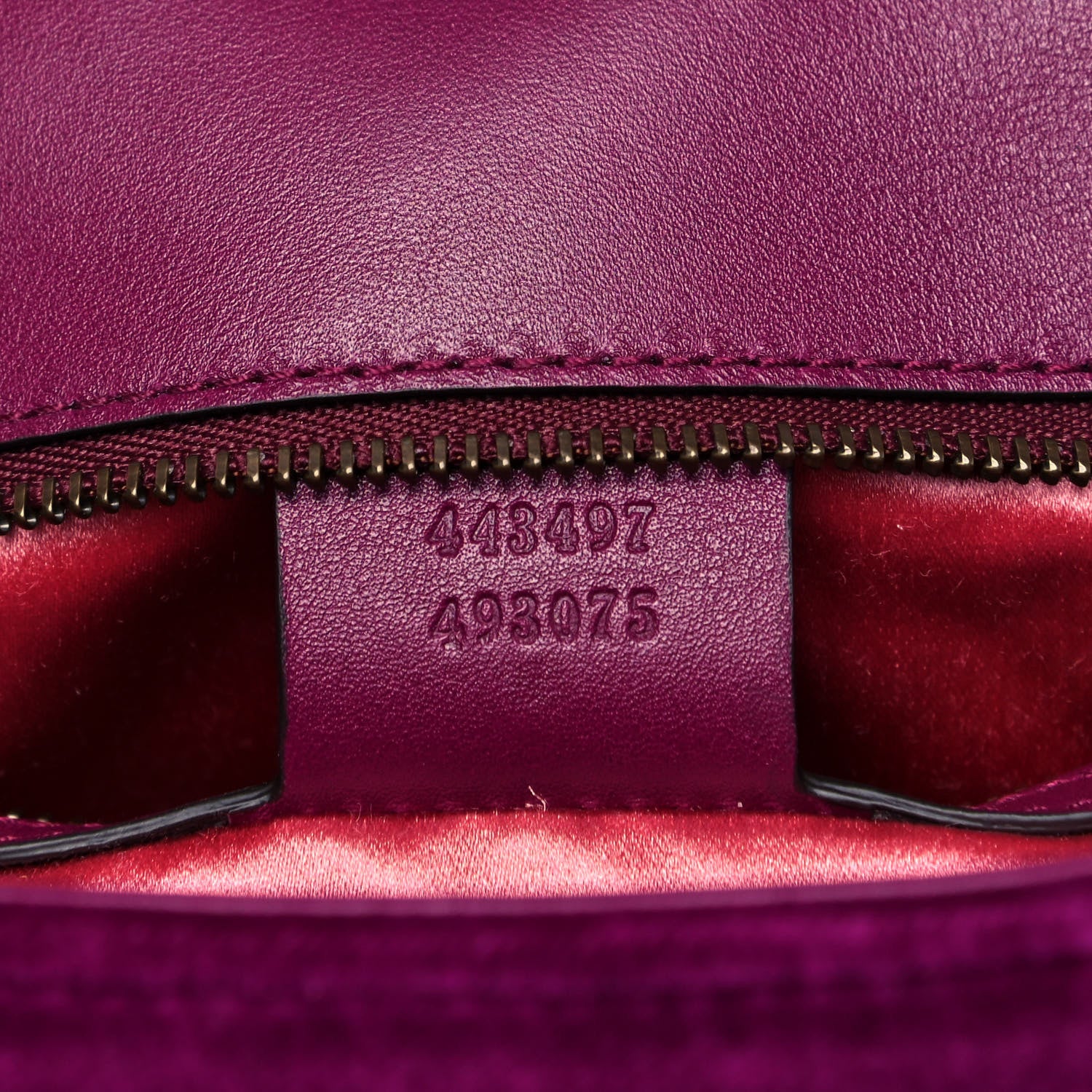 Gucci Velvet Matelasse Small GG Marmont Shoulder Bag Fuchsia Violet Cyclamen 9 of 9