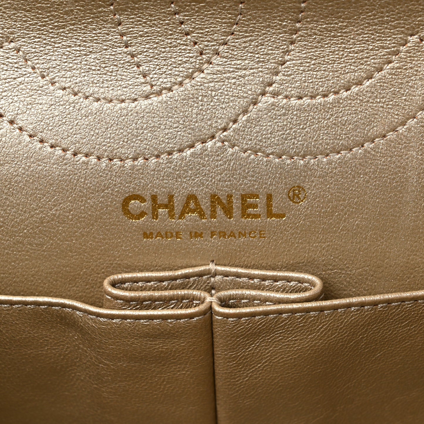 Metallic Aged Calfskin Quilted 2.55 Reissue 226 Flap Gold