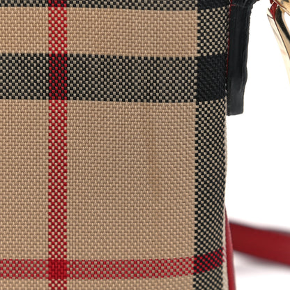 Burberry Horseferry Check Crossbody Clutch Bag Parade Red 11 of 12
