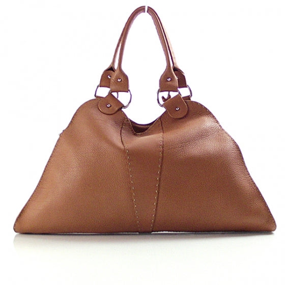 Fendi Calfskin Romano Selleria Diablo Shopper Camel 1 of 11