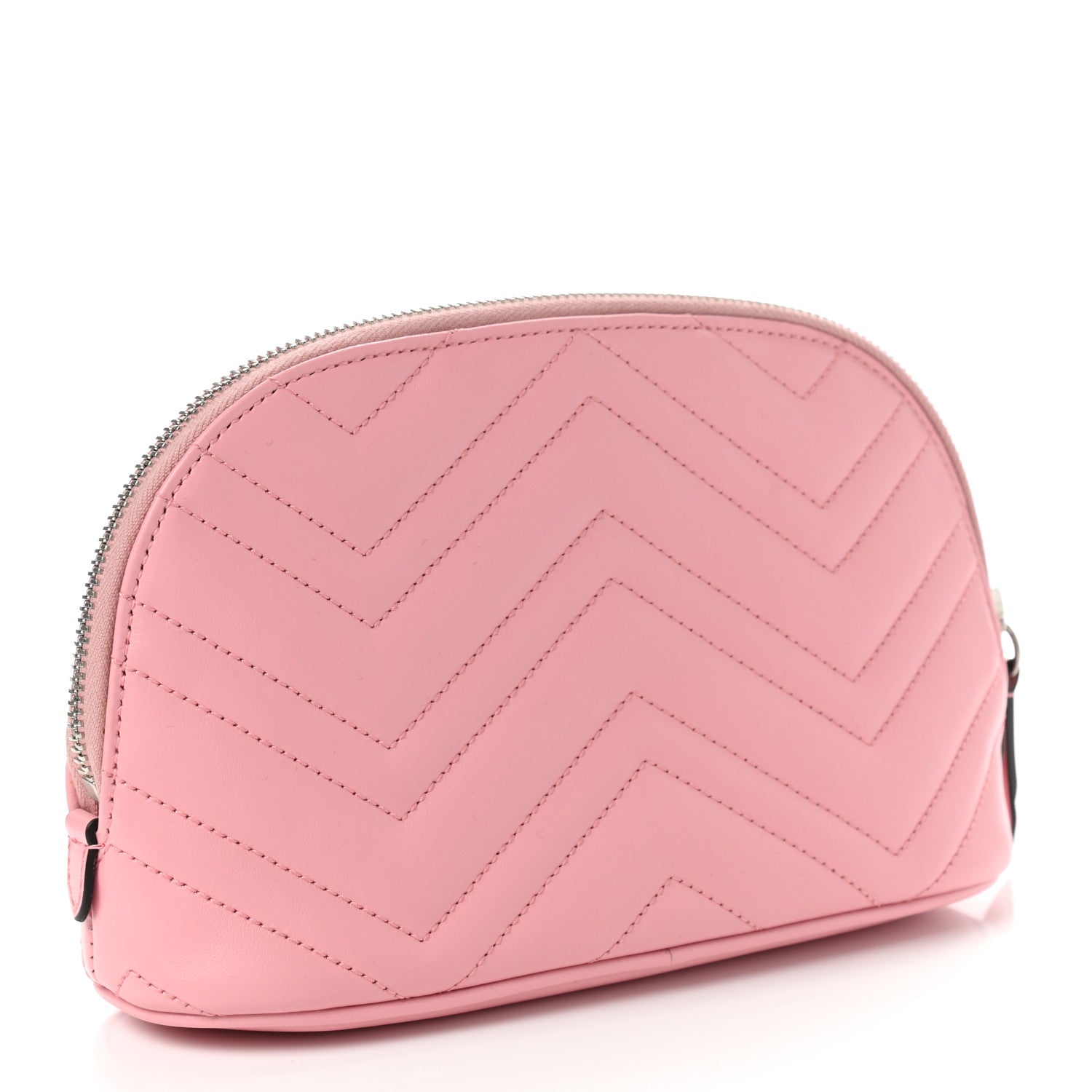 Gucci Calfskin Matelasse Large GG Marmont Pouch Cosmetic Case Wild Rose 3 of 7