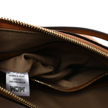 MCM Visetos Original Medium Pouch Cognac 7 of 10