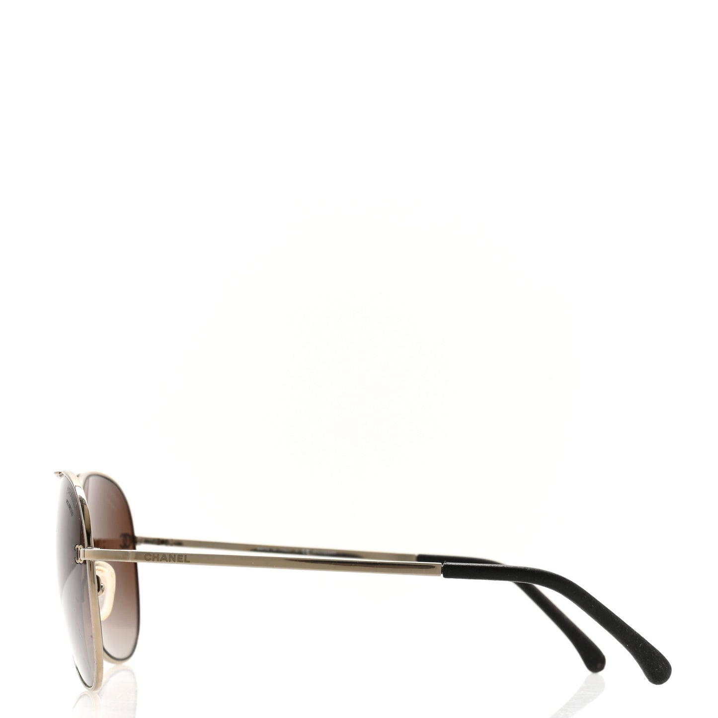 Metal Polarized CC Aviator Sunglasses 4189-T-Q Silver