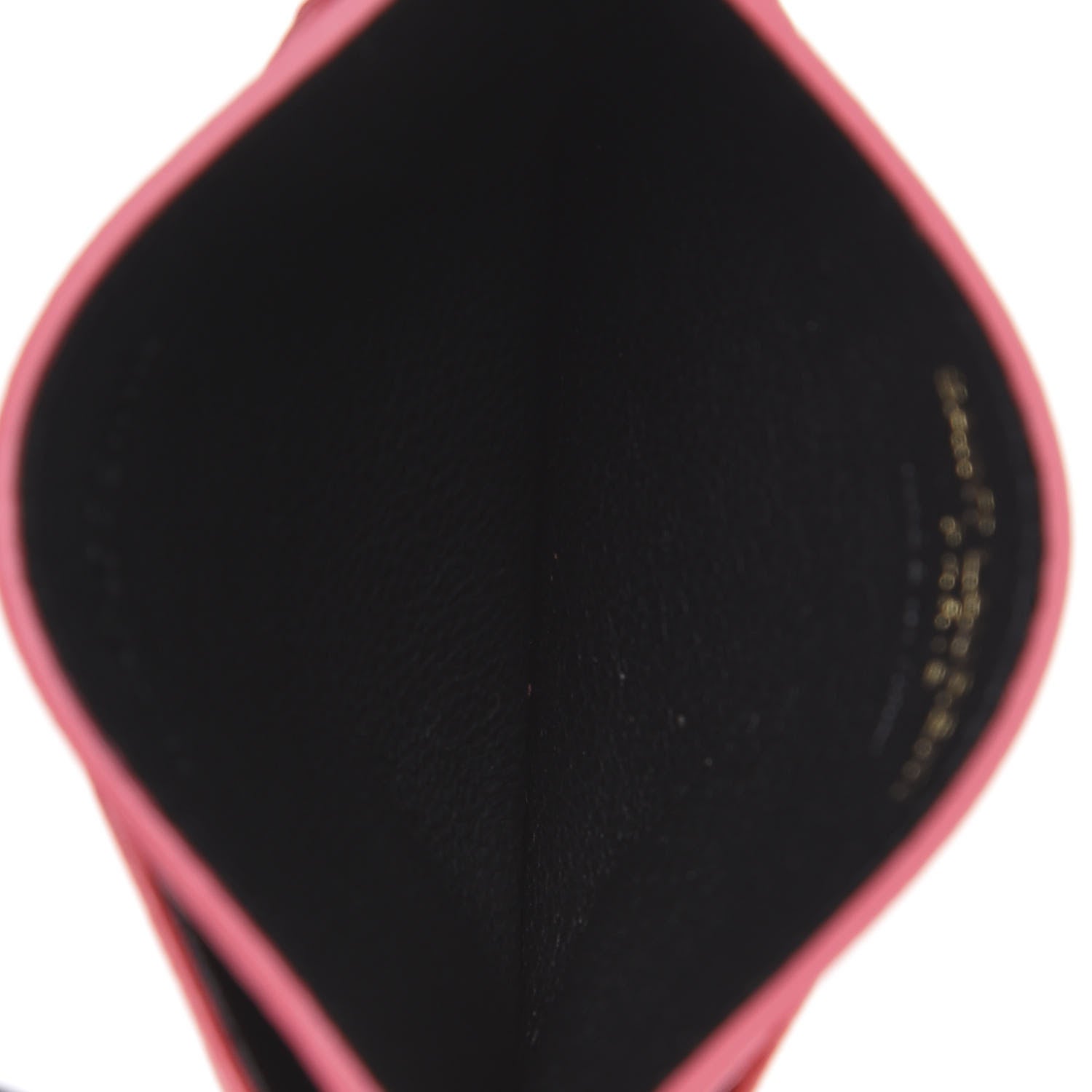 Saint Laurent Grain De Poudre Matelasse Chevron Monogram Credit Card Case Pink 4 of 7