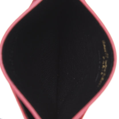 Saint Laurent Grain De Poudre Matelasse Chevron Monogram Credit Card Case Pink 4 of 7