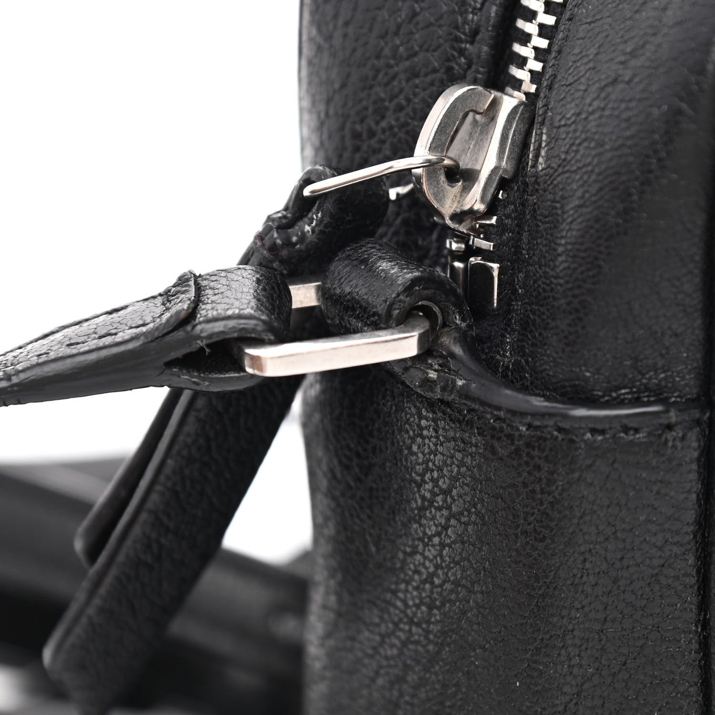 Lambskin Monogram Embossed Small Lou Camera Bag Black