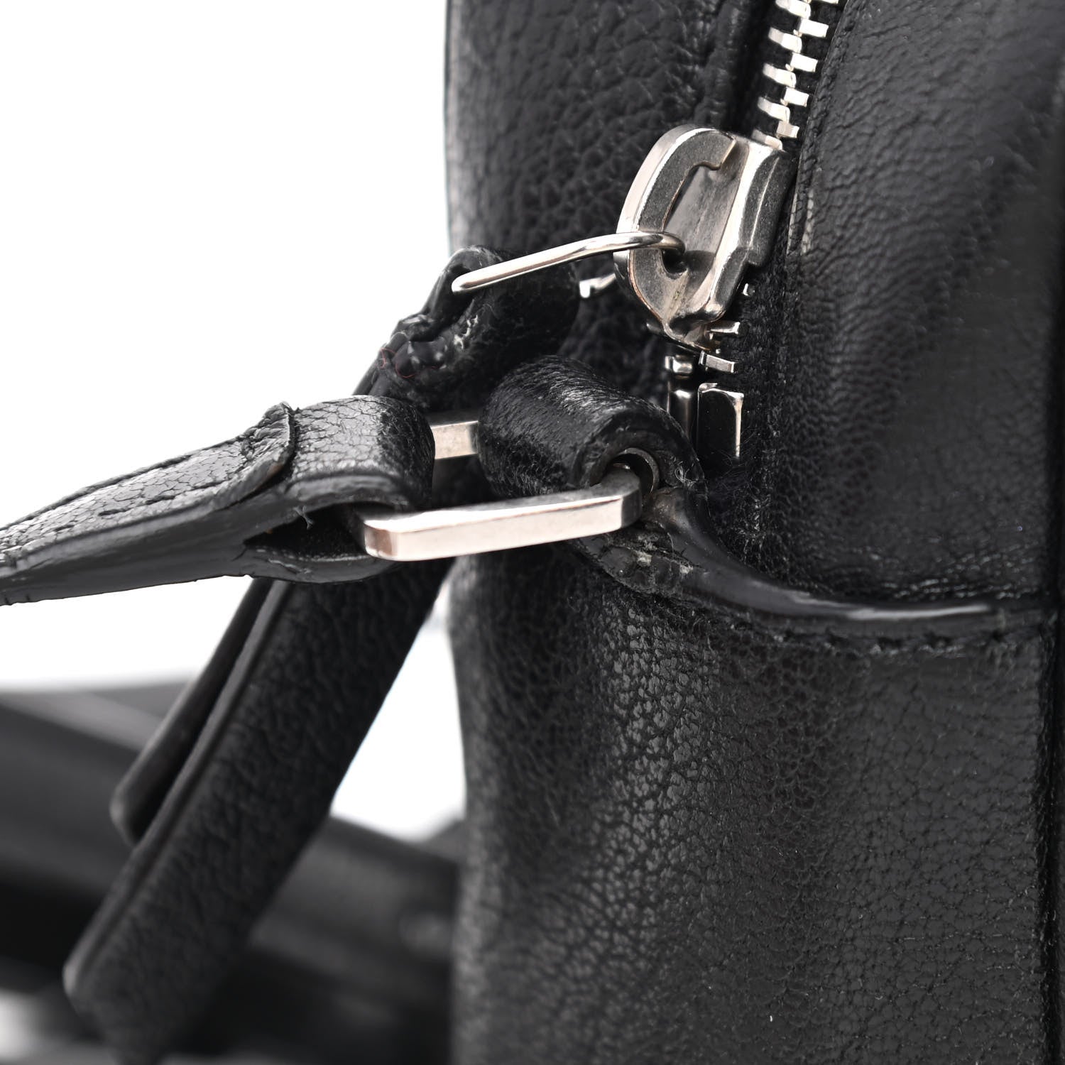 Saint Laurent Lambskin Monogram Embossed Small Lou Camera Bag Black 12 of 12