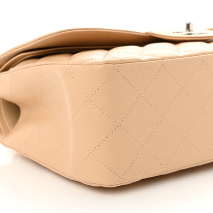 Chanel Caviar Quilted Jumbo Double Flap Beige 9 of 10