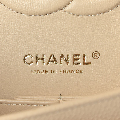 Chanel Caviar Quilted Medium Double Flap Beige Clair 8 of 9