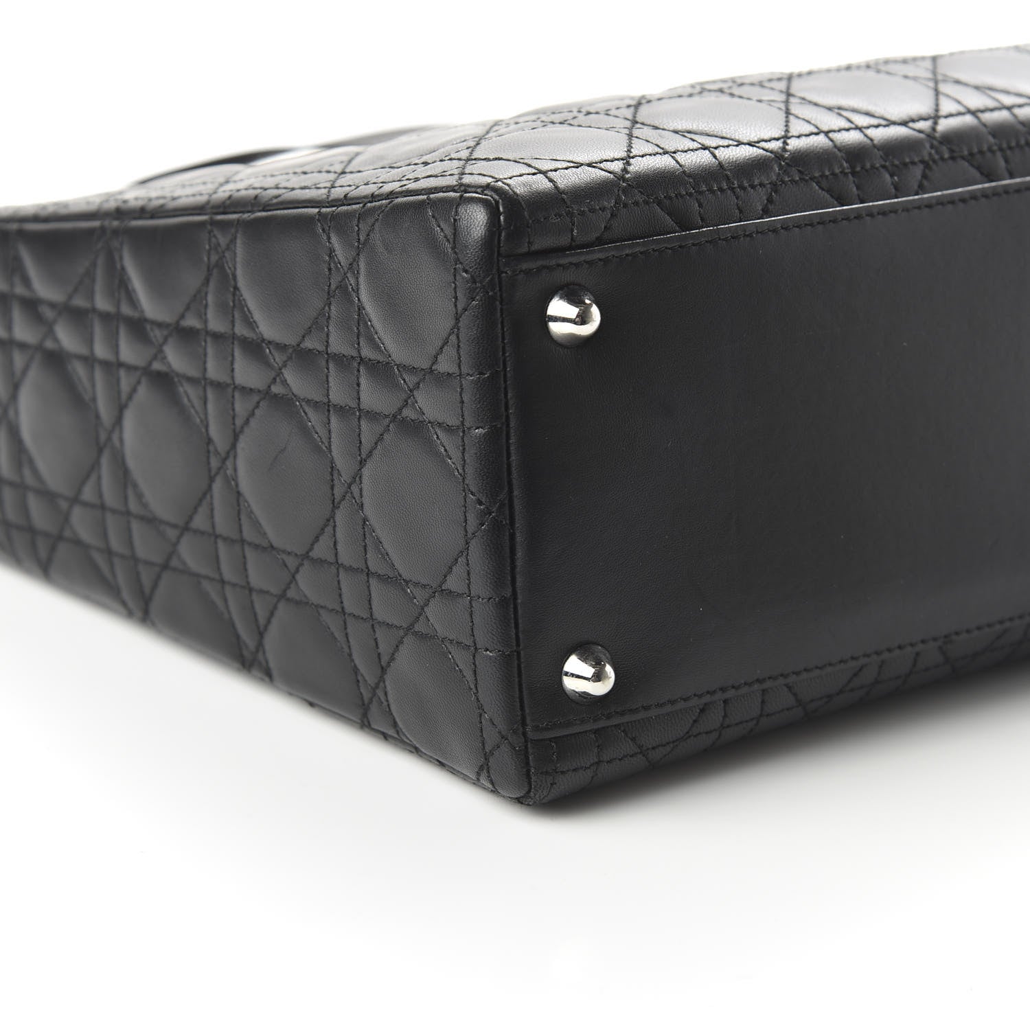 Christian Dior Lambskin Cannage Large Lady Dior Black 6 of 10
