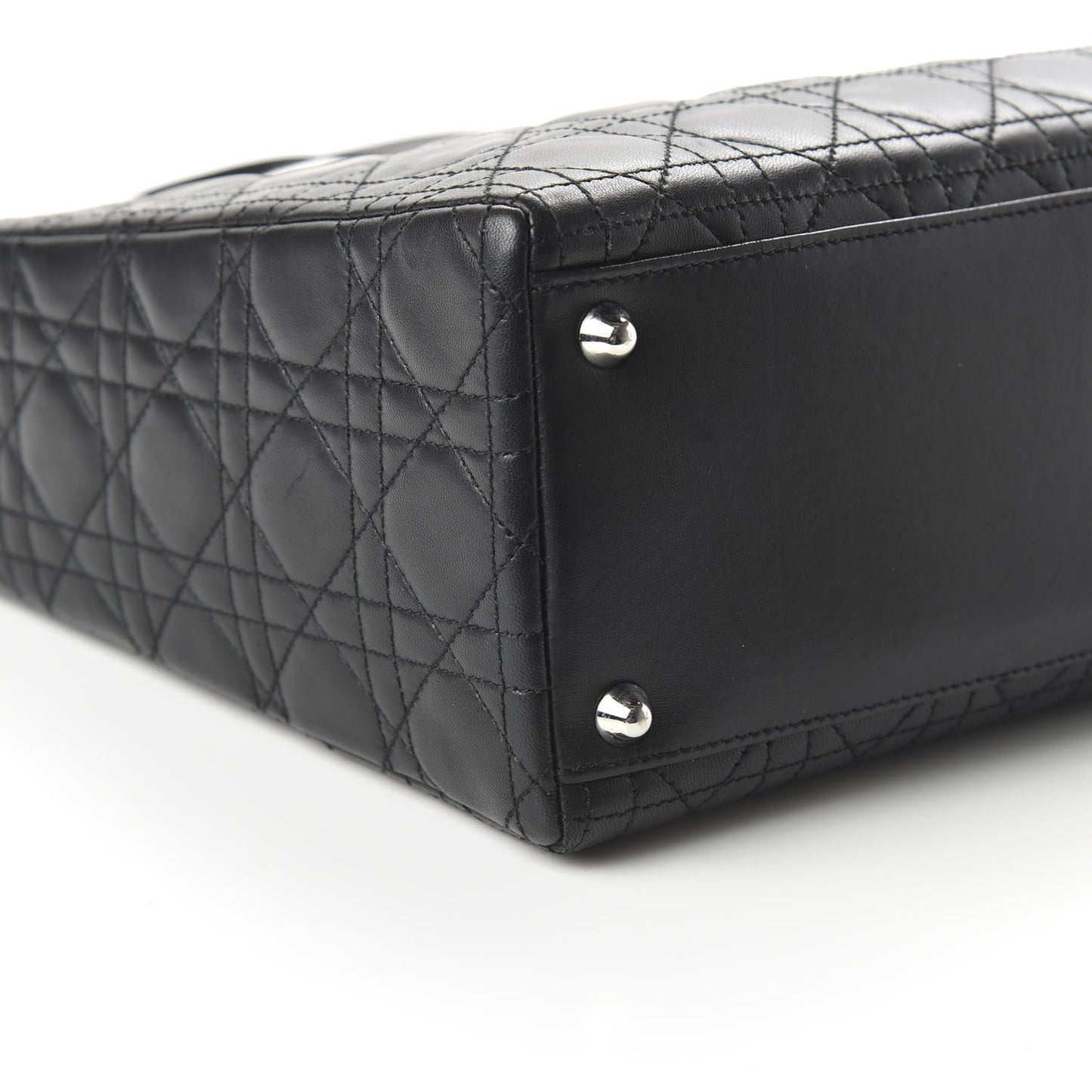 Lambskin Cannage Large Lady Dior Black