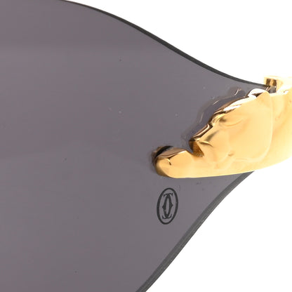 Cartier Panthere De Cartier Rimless Sunglasses Gold 7 of 7