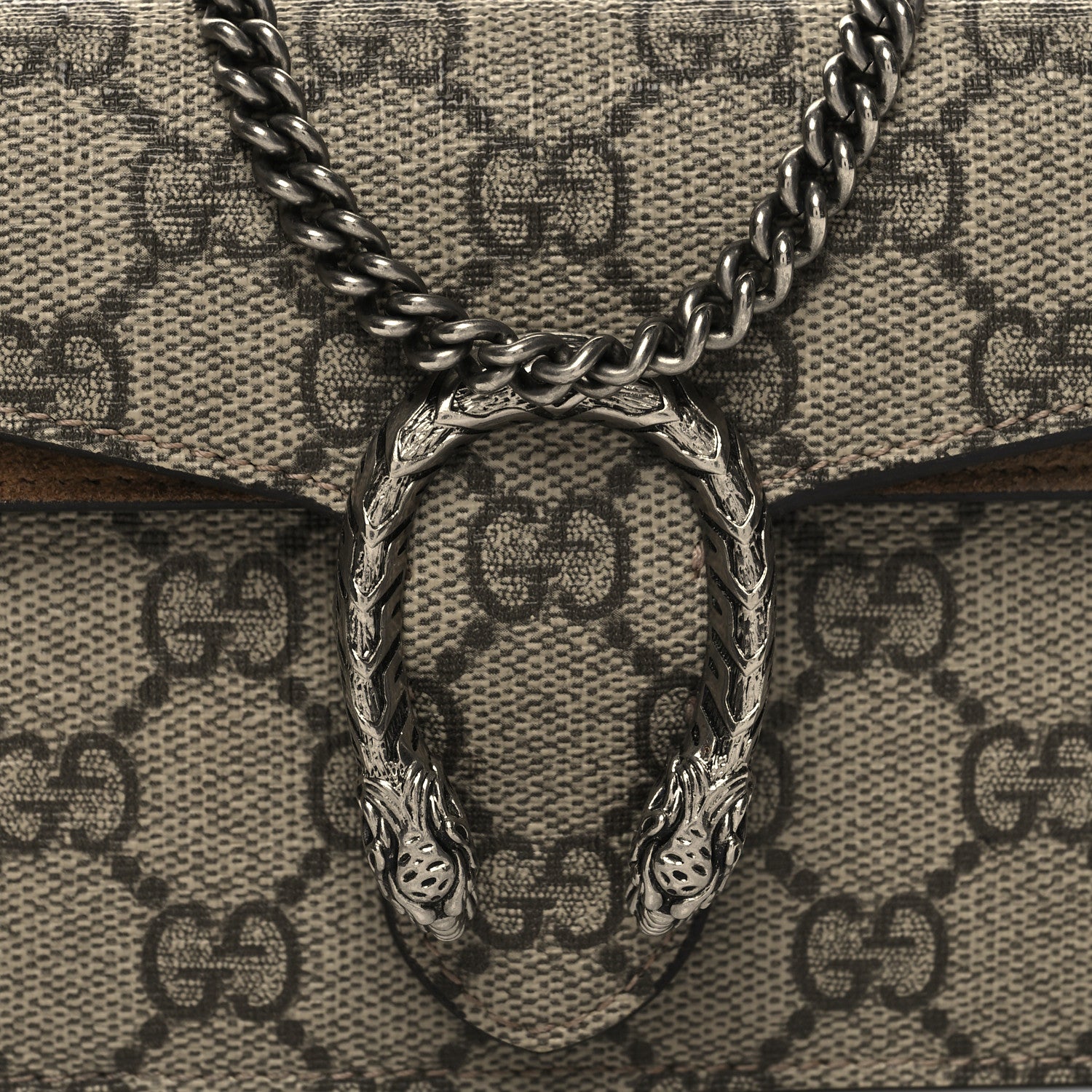 Gucci GG Supreme Monogram Super Mini Dionysus Shoulder Bag Taupe 7 of 11