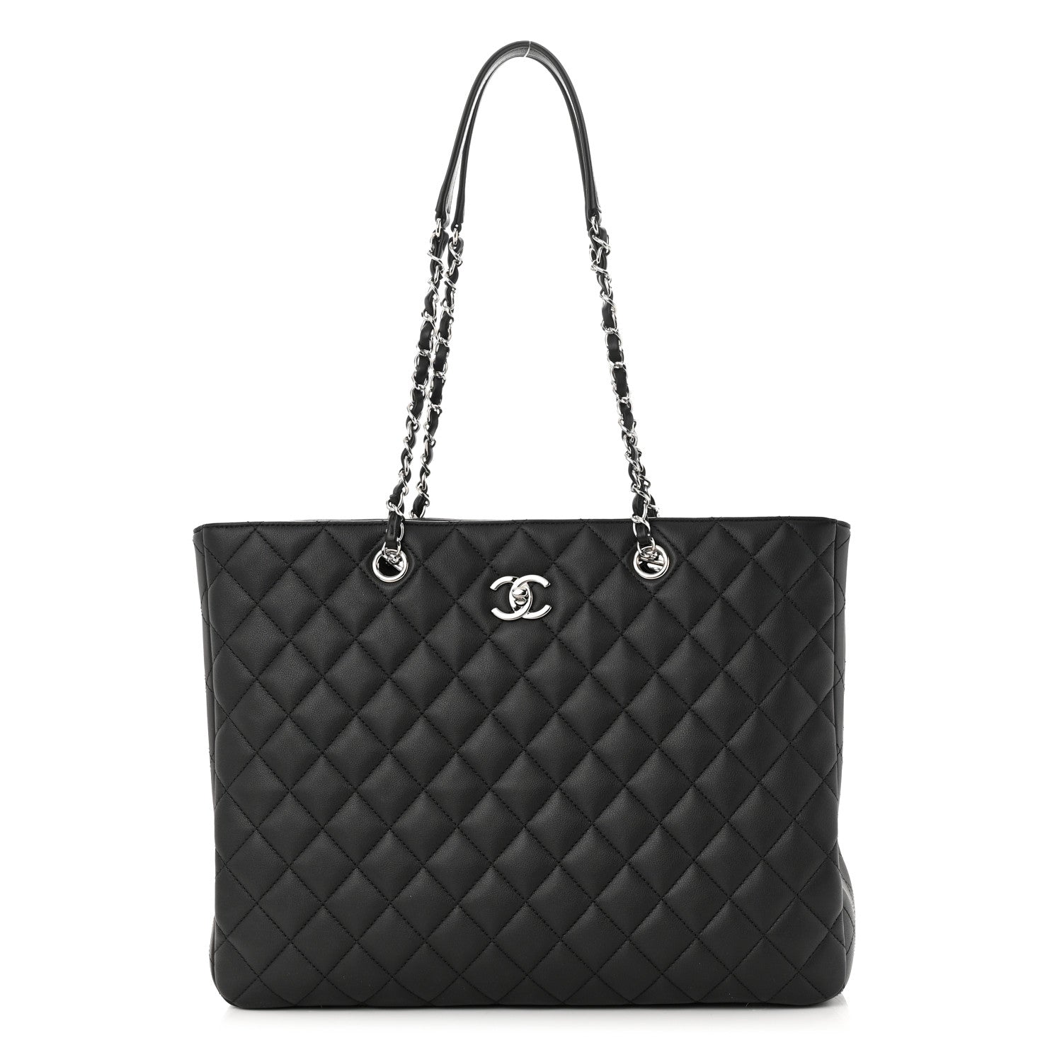 Chanel Calfskin Quilted Large Classic Shopping Tote Black 1 of 10