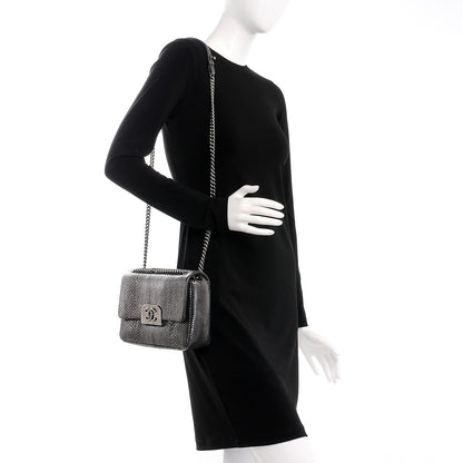 Chanel Python CC Square Flap Silver 2 of 7