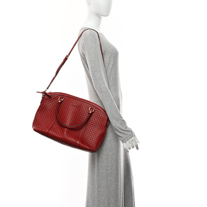 Gucci Soft Microguccissima Large Dome Satchel Red 2 of 11