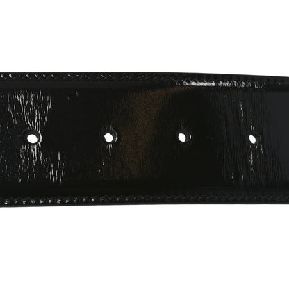 Gucci Glass Calfskin Interlocking G Belt 95 38  Black 3 of 5