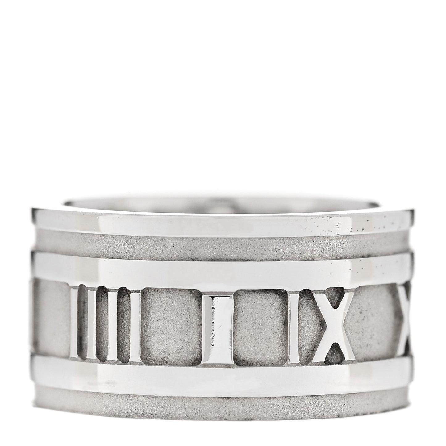 Sterling Silver 12mm Atlas Band Ring 53 6.5