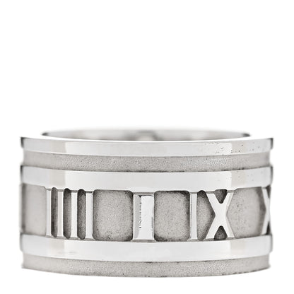 Tiffany Sterling Silver 12mm Atlas Band Ring 53 6.5 3 of 5