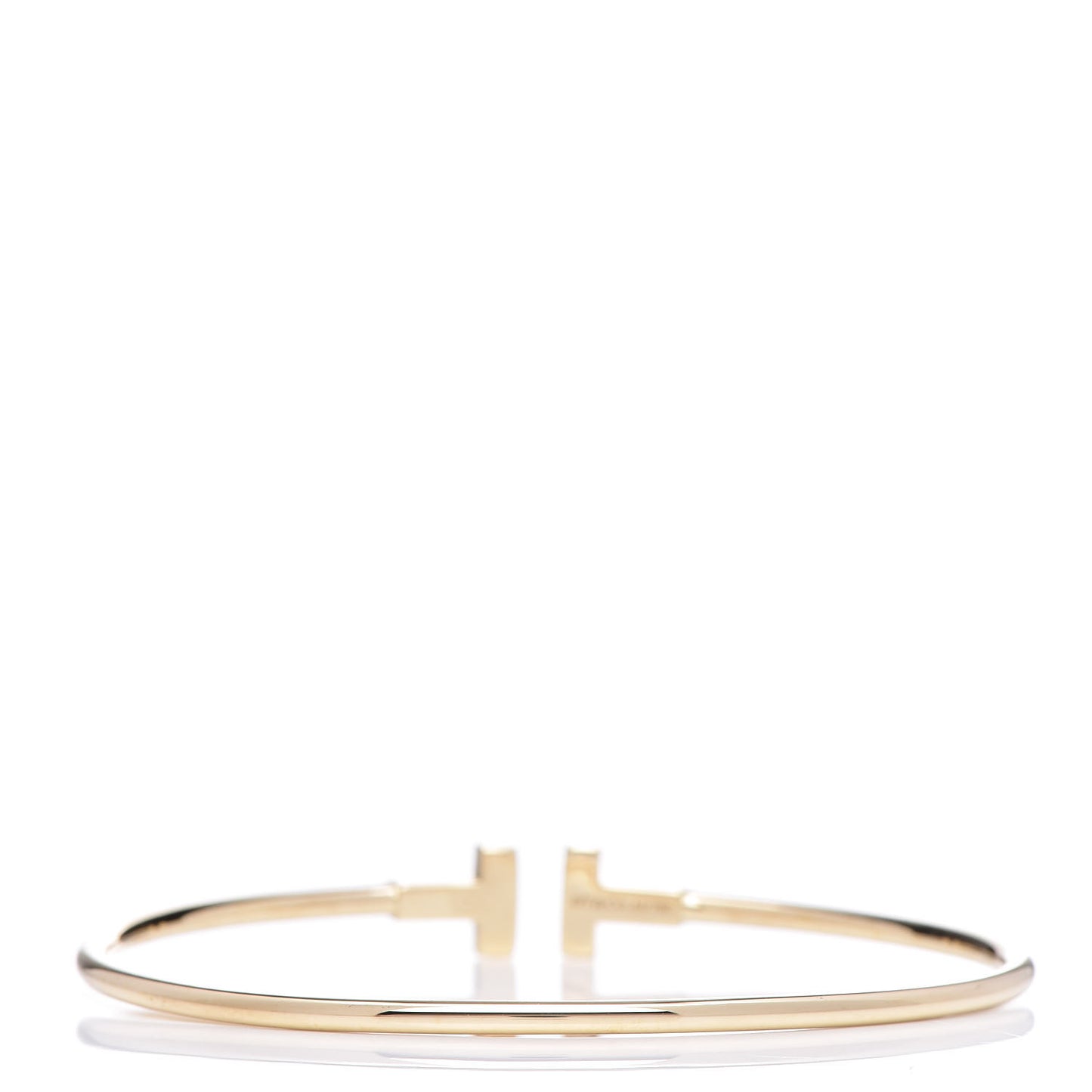 18K Yellow Gold Narrow T Wire Bracelet