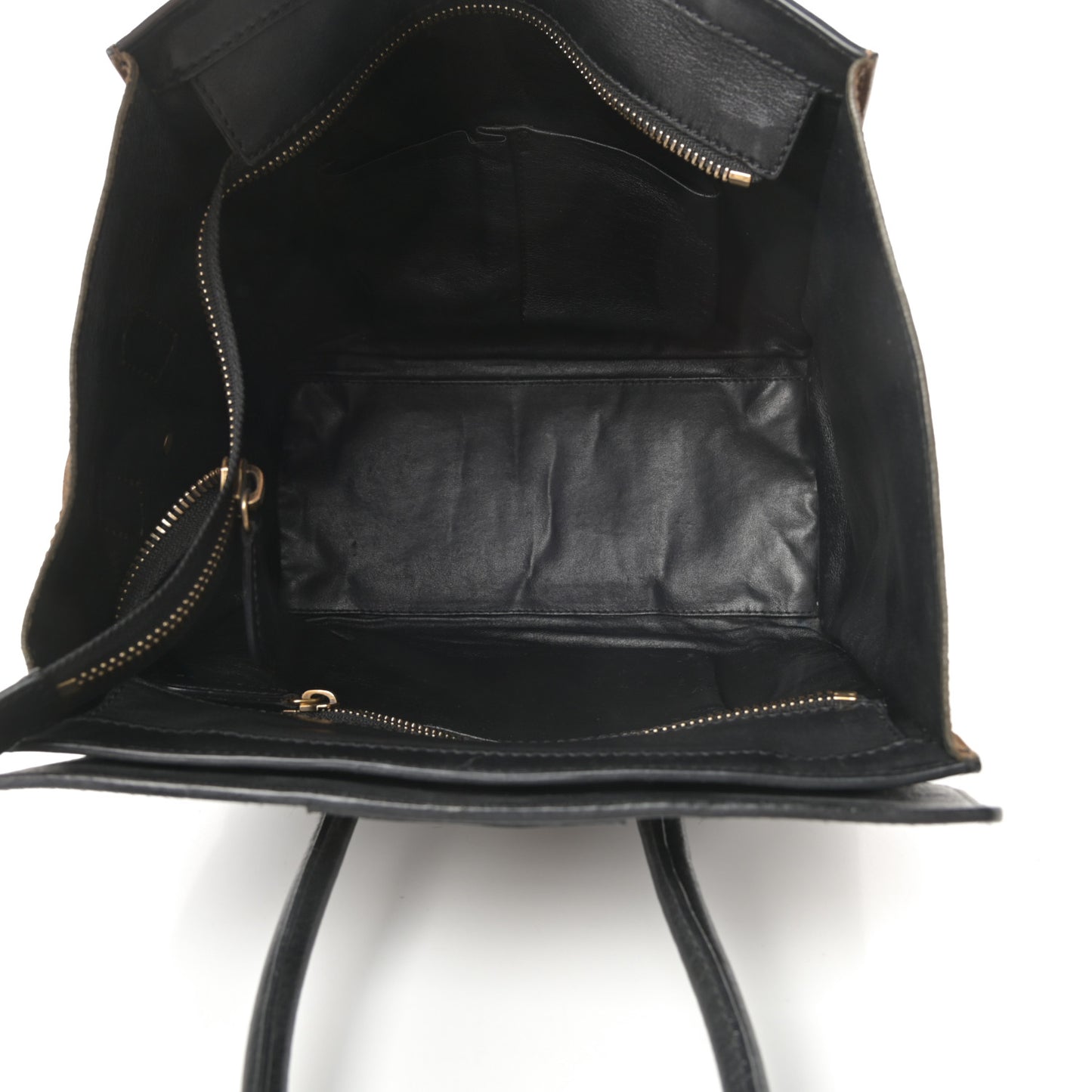 Smooth Calfskin Suede Micro Luggage Olive