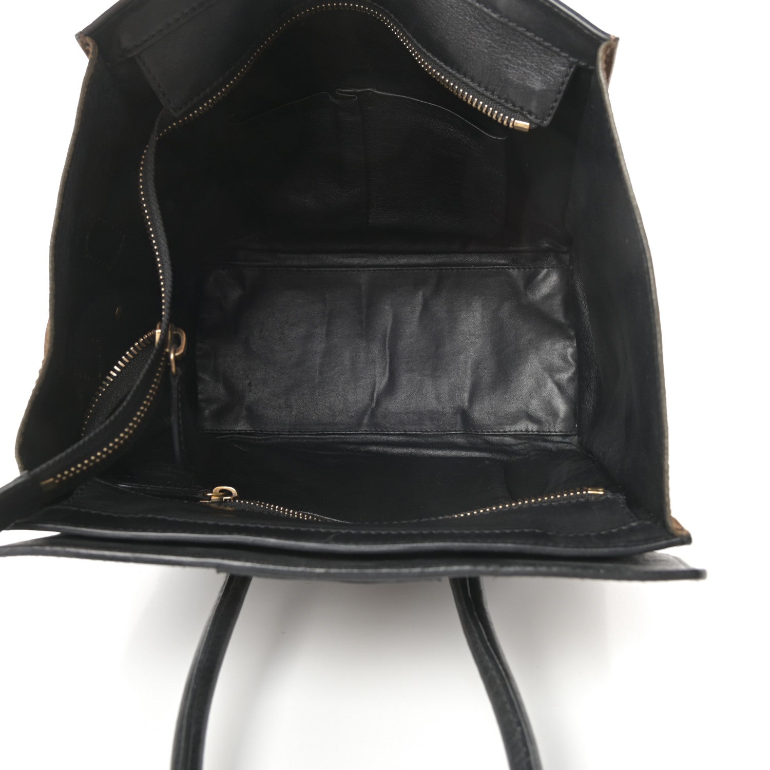 Celine Smooth Calfskin Suede Micro Luggage Olive 5 of 19
