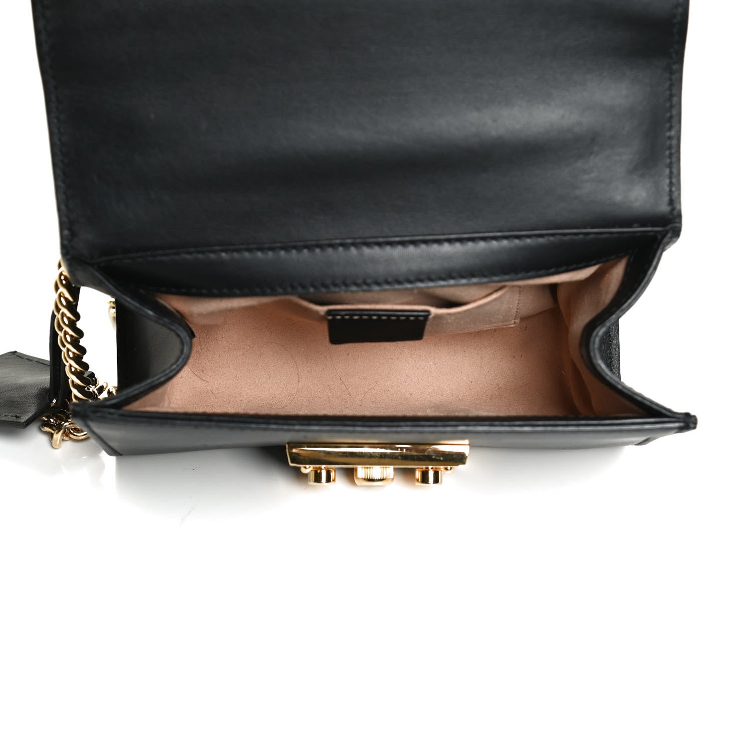 Gucci Calfskin Small Padlock Shoulder Bag Black 5 of 13
