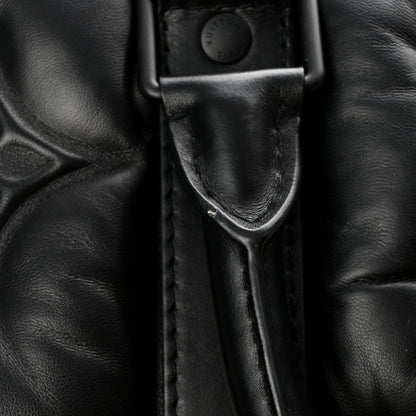 Louis Vuitton Lambskin Monogram Keepall Puffer XL Bandouliere 75 Black 9 of 11