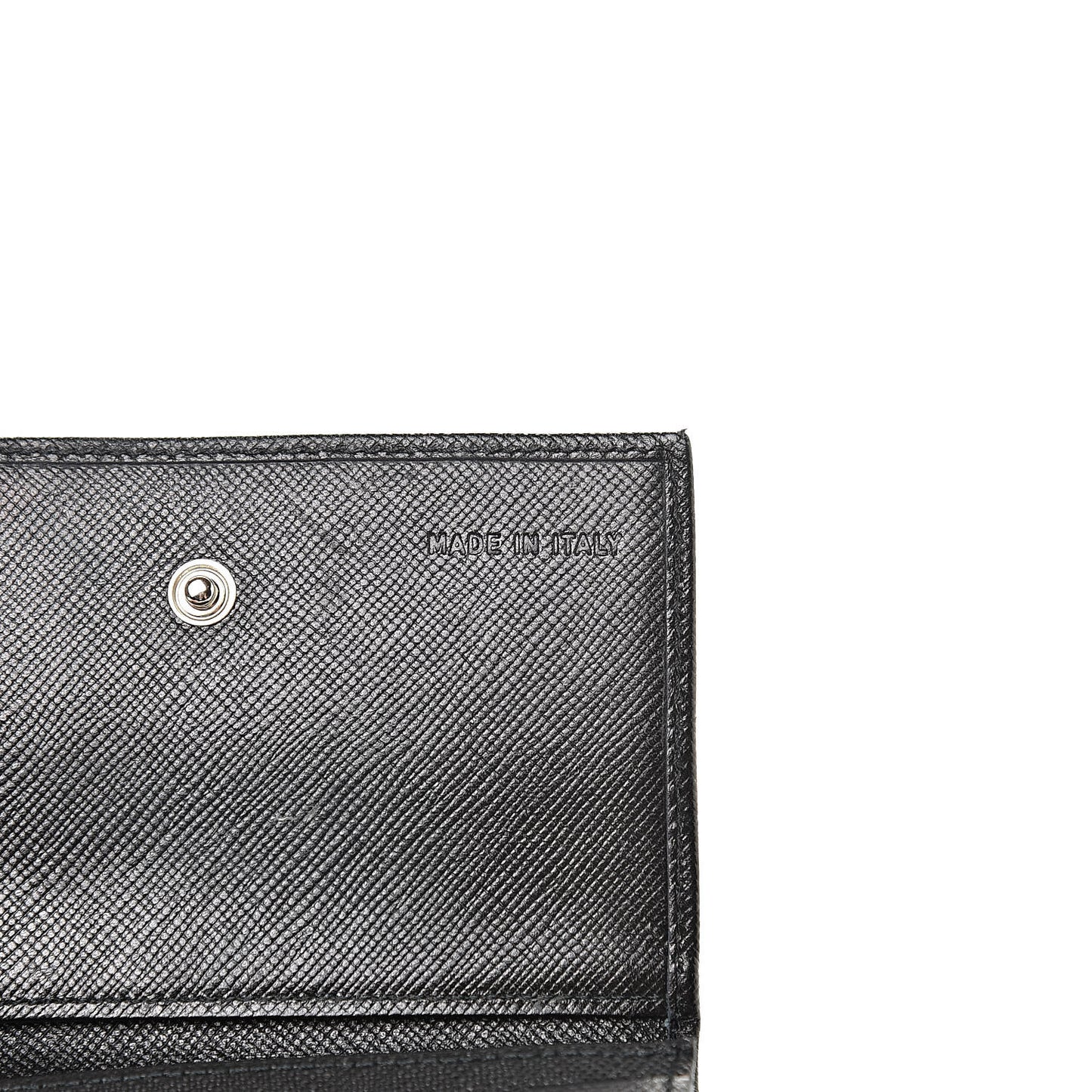 Saffiano Bi-Fold Card Holder Wallet Black