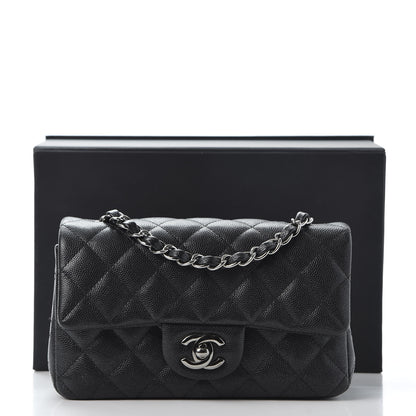 Chanel Iridescent Caviar Quilted Mini Rectangular Flap Black 10 of 10